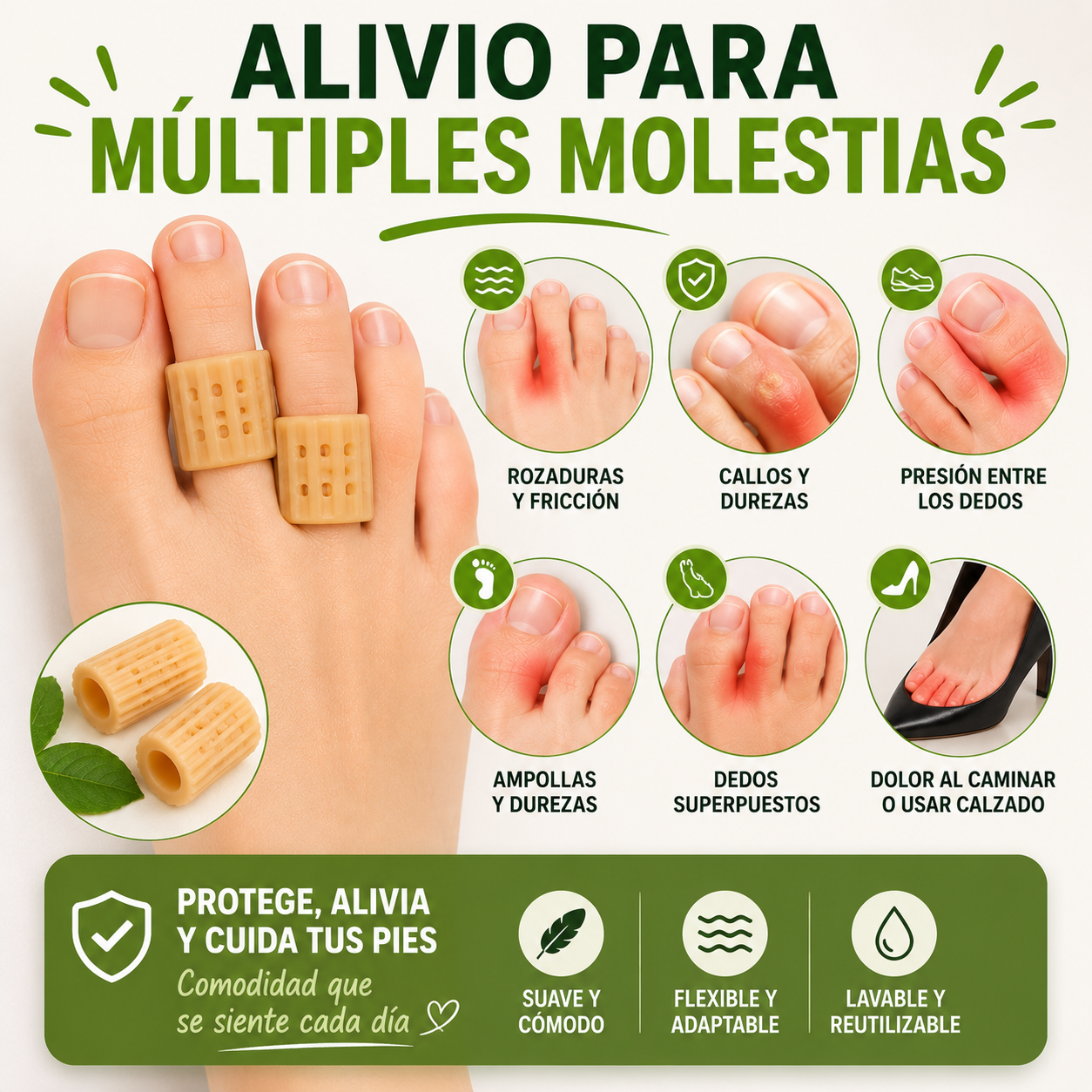 Toeflex | Protectores de Silicona para Dedos